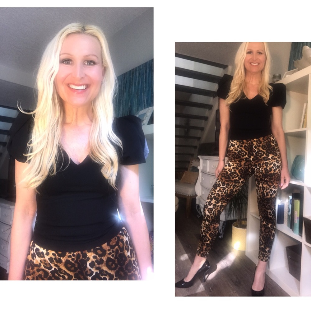 Modern Black Puff Sleeve Top
